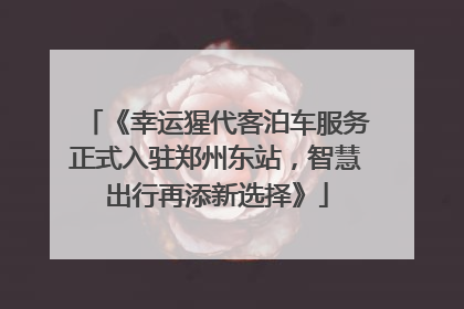《幸运猩代客泊车服务正式入驻郑州东站，智慧出行再添新选择》