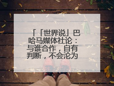 「世界说」巴哈马媒体社论：与谁合作，自有判断，不会沦为“权力游戏”
