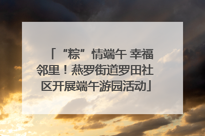 “粽”情端午 幸福邻里！燕罗街道罗田社区开展端午游园活动
