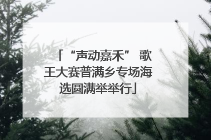 “声动嘉禾” 歌王大赛普满乡专场海选圆满举举行