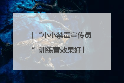 “小小禁毒宣传员”训练营效果好