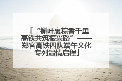 “槲叶裹粽香千里 高铁共筑振兴路”——郑客高铁四队端午文化专列温情启程