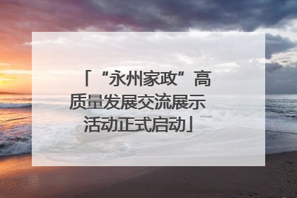 “永州家政”高质量发展交流展示活动正式启动