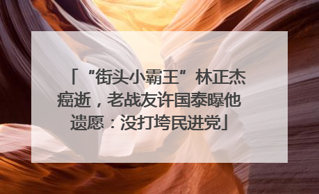 “街头小霸王”林正杰癌逝，老战友许国泰曝他遗愿：没打垮民进党