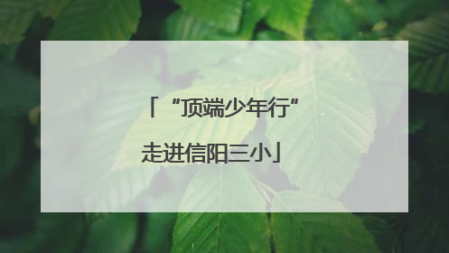 “顶端少年行”走进信阳三小