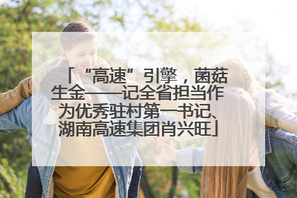 “高速”引擎，菌菇生金——记全省担当作为优秀驻村第一书记、湖南高速集团肖兴旺