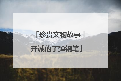 珍贵文物故事丨开诚的子弹钢笔