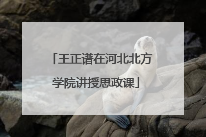 王正谱在河北北方学院讲授思政课