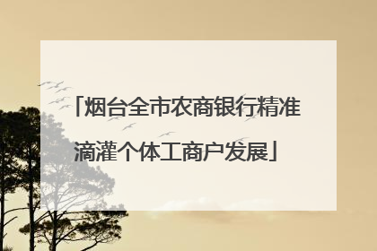 烟台全市农商银行精准滴灌个体工商户发展