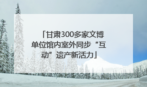 甘肃300多家文博单位馆内室外同步“互动”遗产新活力