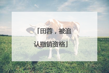 田蓉，被追认撤销资格