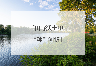 田野沃土里“种”创新