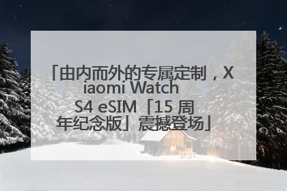 由内而外的专属定制，Xiaomi Watch S4 eSIM「15 周年纪念版」震撼登场