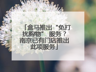 盒马推出“免打扰购物” 服务？南京已有门店推出此项服务