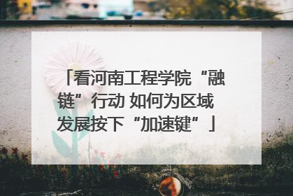 看河南工程学院“融链”行动 如何为区域发展按下“加速键”