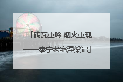 砖瓦重吟 烟火重现——泰宁老宅涅槃记