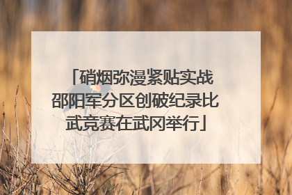 硝烟弥漫紧贴实战 邵阳军分区创破纪录比武竞赛在武冈举行