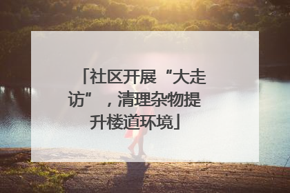 社区开展“大走访”，清理杂物提升楼道环境