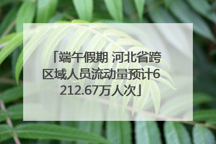 端午假期 河北省跨区域人员流动量预计6212.67万人次