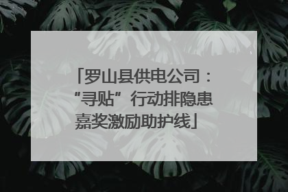罗山县供电公司：“寻贴”行动排隐患 嘉奖激励助护线