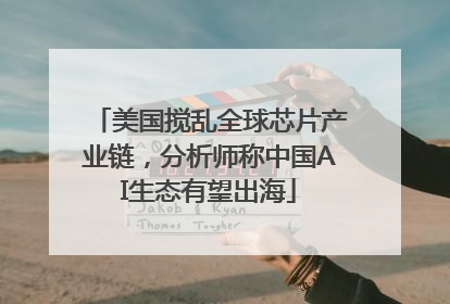 美国搅乱全球芯片产业链，分析师称中国AI生态有望出海