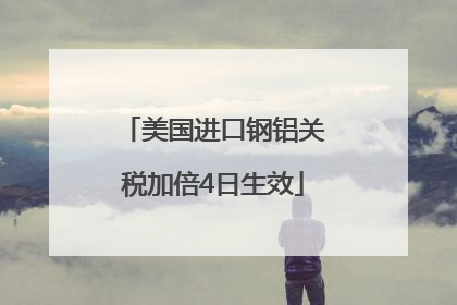 美国进口钢铝关税加倍4日生效
