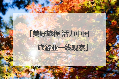 美好旅程 活力中国——旅游业一线观察