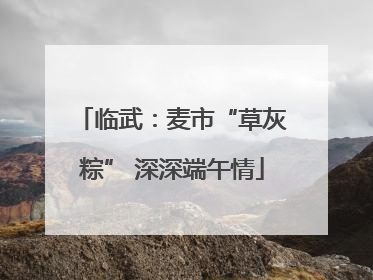 临武：麦市“草灰粽” 深深端午情