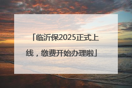 临沂保2025正式上线，缴费开始办理啦