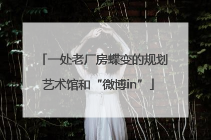 一处老厂房蝶变的规划艺术馆和“微博in”