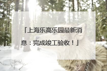 上海乐高乐园最新消息：完成竣工验收！