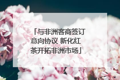与非洲客商签订意向协议 新化红茶开拓非洲市场