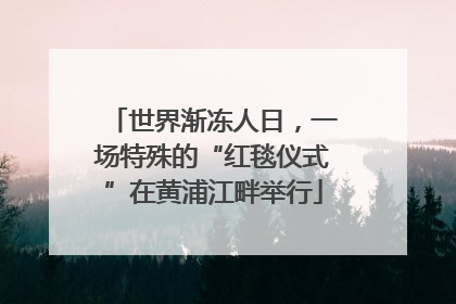 世界渐冻人日，一场特殊的“红毯仪式”在黄浦江畔举行