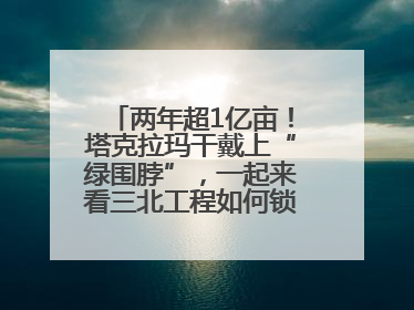 两年超1亿亩！塔克拉玛干戴上“绿围脖”，一起来看三北工程如何锁住黄沙筑长城→