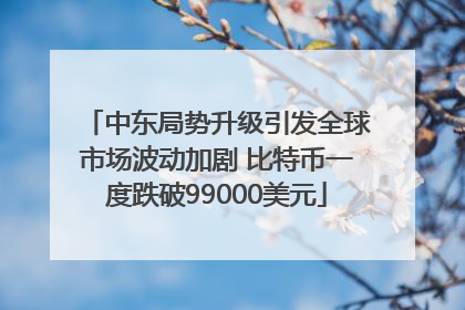 中东局势升级引发全球市场波动加剧 比特币一度跌破99000美元