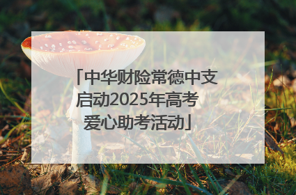 中华财险常德中支启动2025年高考爱心助考活动