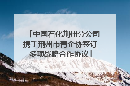 中国石化荆州分公司携手荆州市青企协签订多项战略合作协议