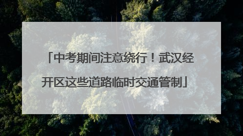 中考期间注意绕行！武汉经开区这些道路临时交通管制