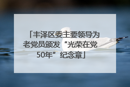 丰泽区委主要领导为老党员颁发“光荣在党50年”纪念章