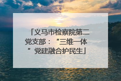 义马市检察院第二党支部：“三维一体”党建融合护民生
