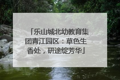 乐山城北幼教育集团青江园区：草色生香处，研途绽芳华