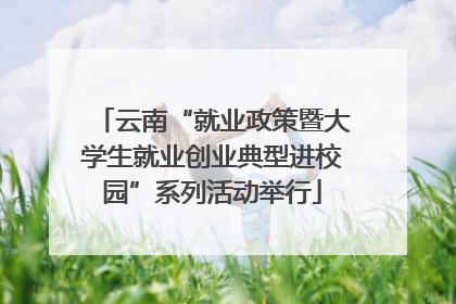 云南“就业政策暨大学生就业创业典型进校园”系列活动举行