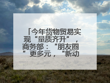 今年货物贸易实现“量质齐升”，商务部：“朋友圈”更多元，“新动能”加快集聚