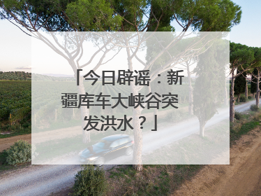 今日辟谣：新疆库车大峡谷突发洪水？