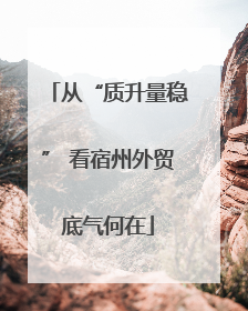 从“质升量稳” 看宿州外贸底气何在