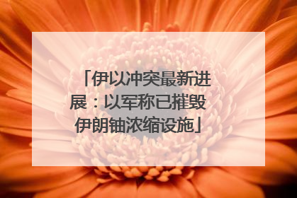 伊以冲突最新进展：以军称已摧毁伊朗铀浓缩设施