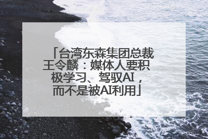 台湾东森集团总裁王令麟：媒体人要积极学习、驾驭AI，而不是被AI利用