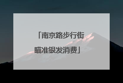 南京路步行街瞄准银发消费