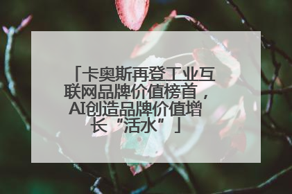 卡奥斯再登工业互联网品牌价值榜首，AI创造品牌价值增长“活水”