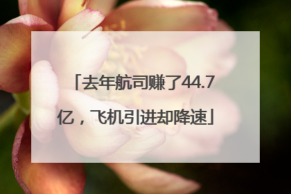 去年航司赚了44.7亿，飞机引进却降速